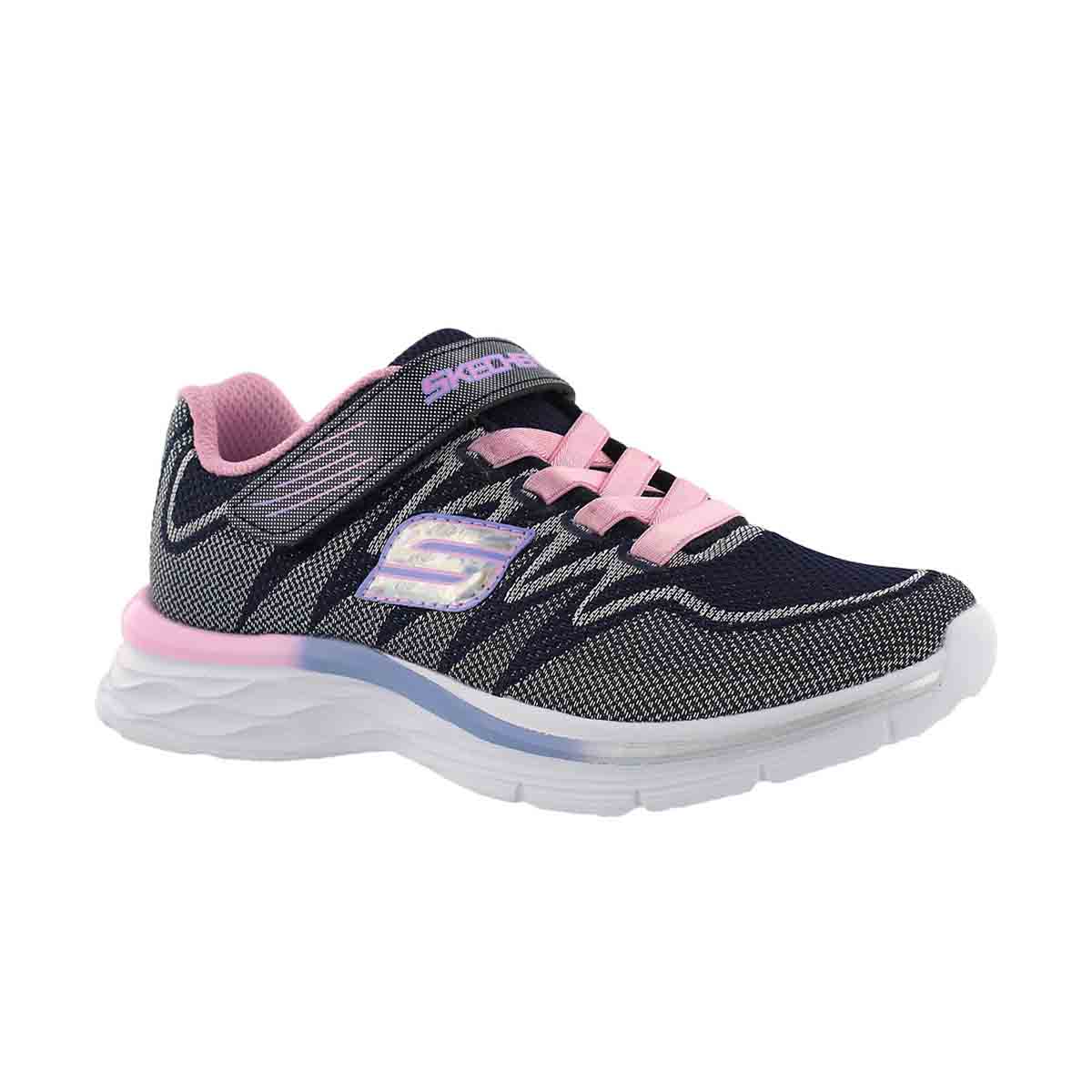 Girls' DREAM N' DASH navy/pink sneakers