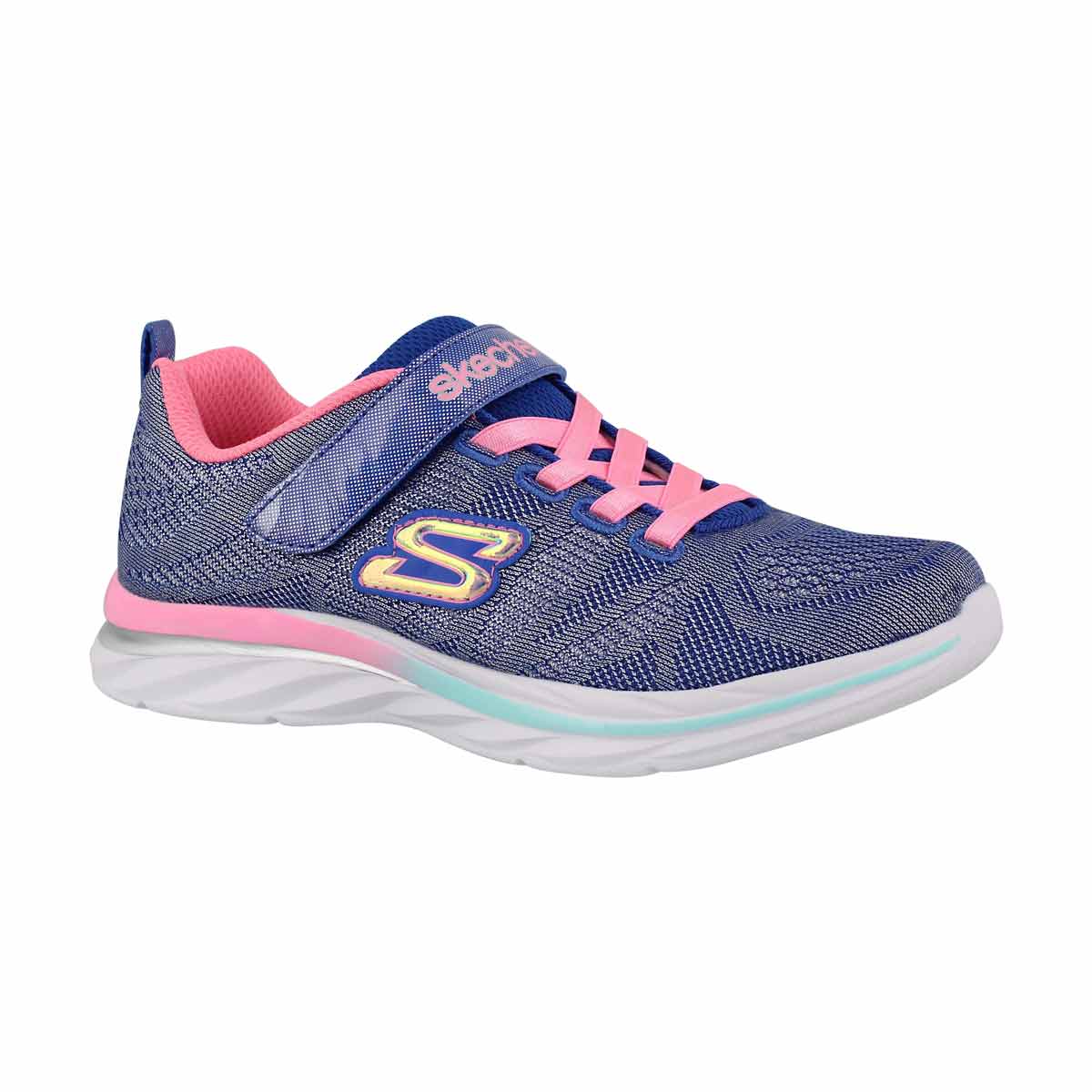 Grls Quick Kicks blue/pink sneaker