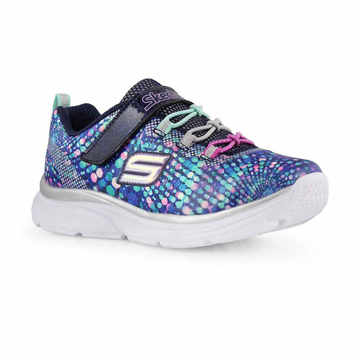 Grls Wavy Lites nvy/mlti sneaker