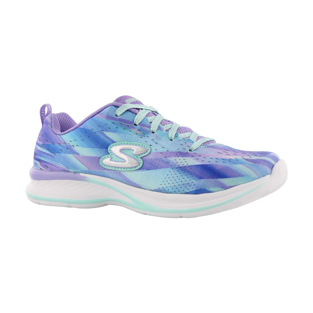 Grls Jumpin Jams lvndr/mlti lace up snkr