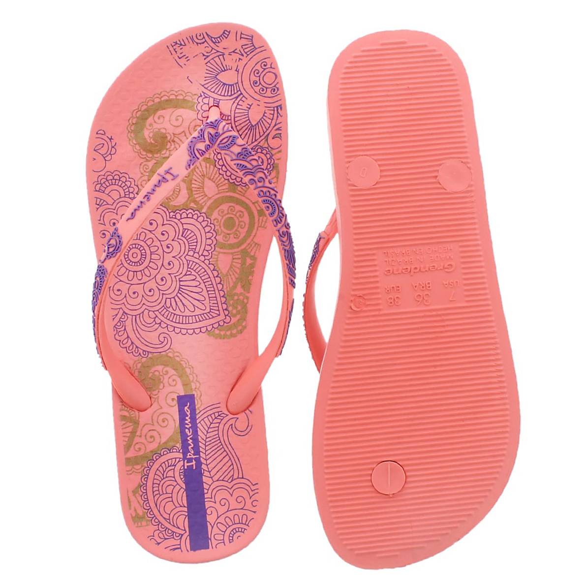 Sandale tong Lace, rose/pourpre, femme
