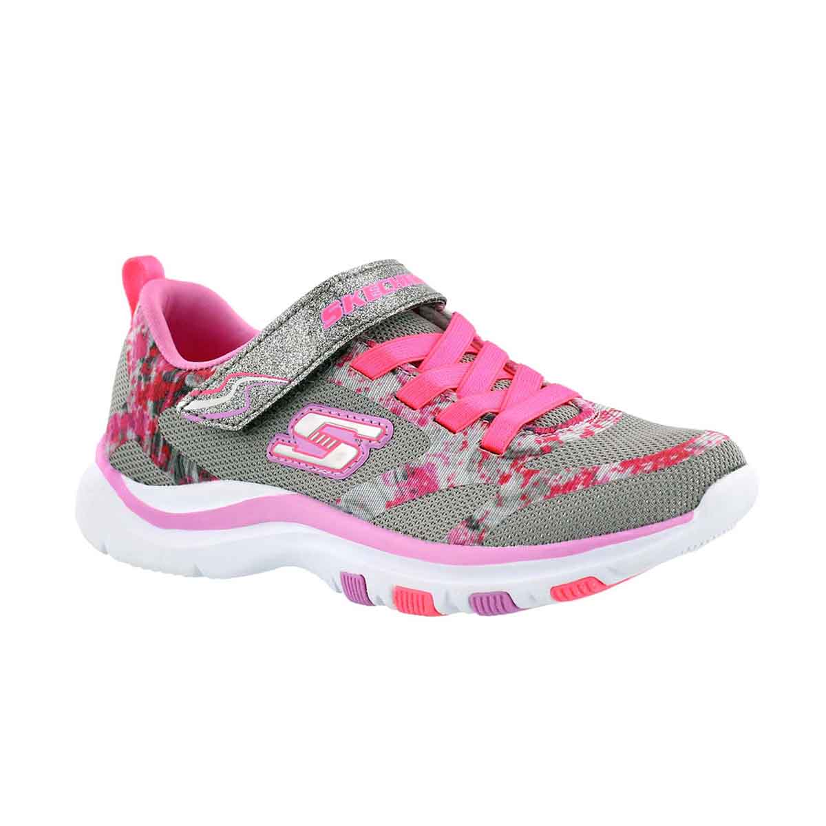 Girls' TRAINER LITE grey/pink sneakers