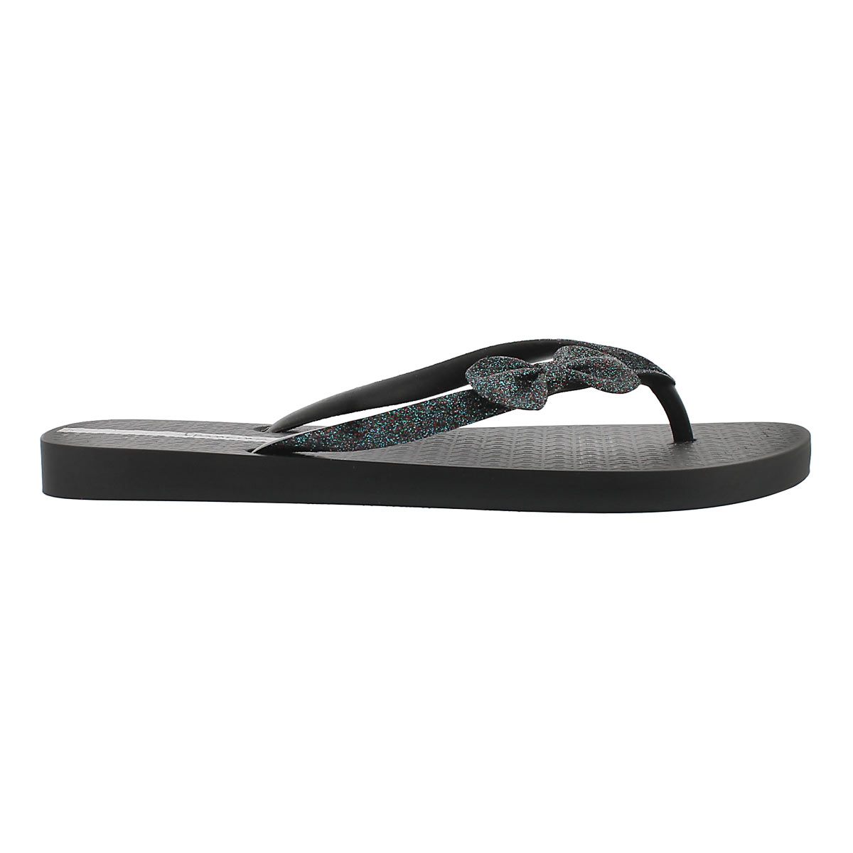 Lds Lolita II black bow detail flip flop