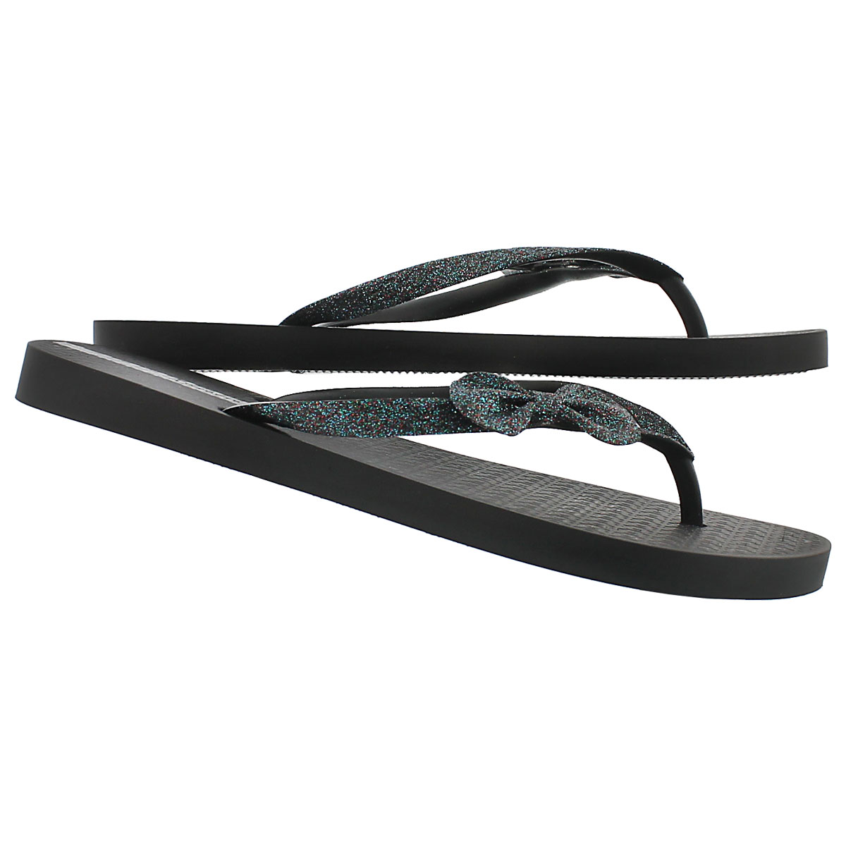 Lds Lolita II black bow detail flip flop