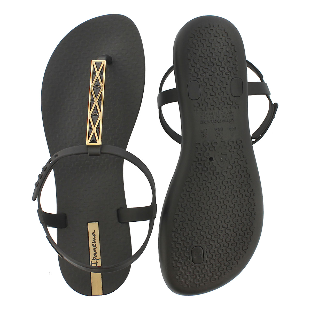 Lds Pietra black t-strap flip flop