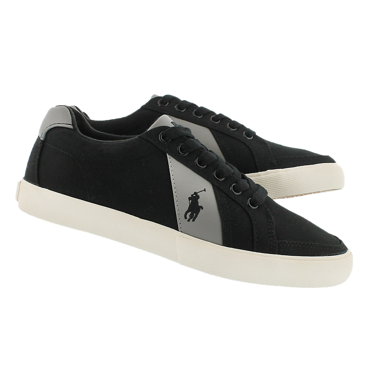 Mns Hugh blk/gry canvas fashion sneaker