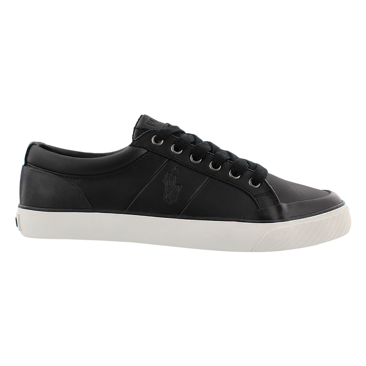 Mns Ian black leather lace up sneaker
