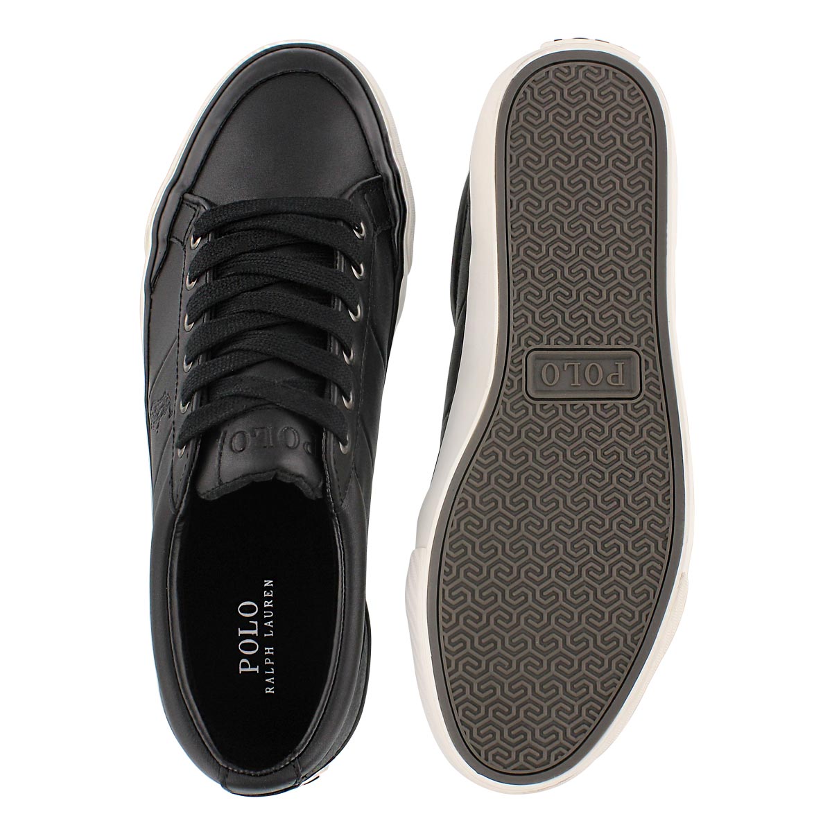 Mns Ian black leather lace up sneaker