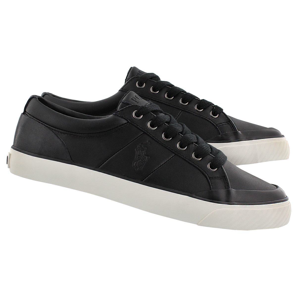 Mns Ian black leather lace up sneaker