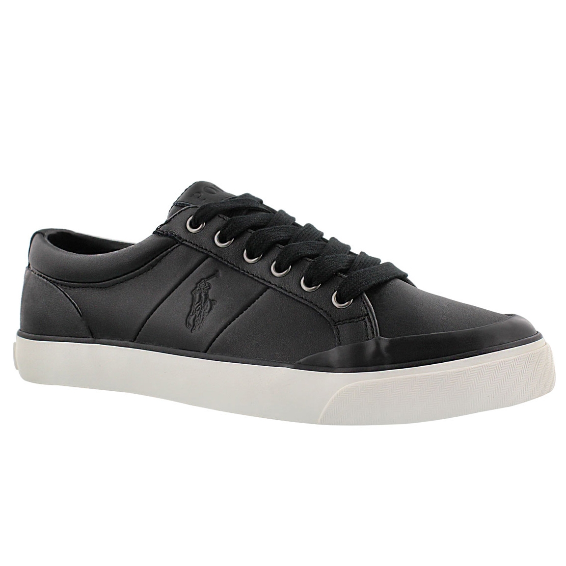 Mns Ian black leather lace up sneaker
