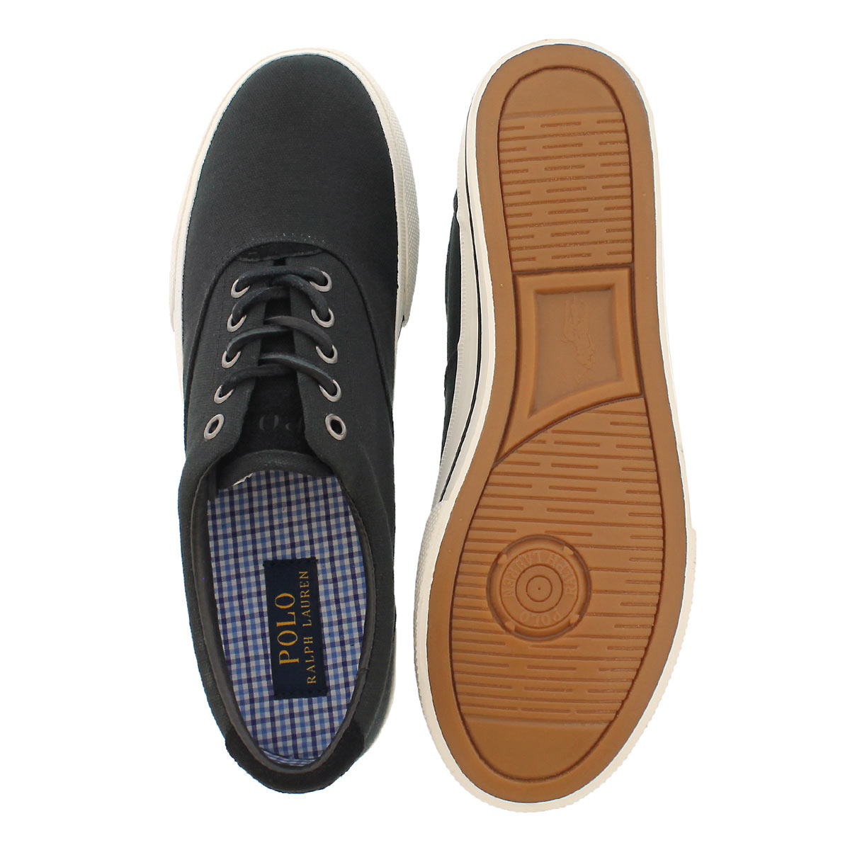 6t Vêtements, accessoires Chaussures Polo Ralph Lauren Tout-Petit pour Garçons Vaughn Toile Noire Baskets Sz
