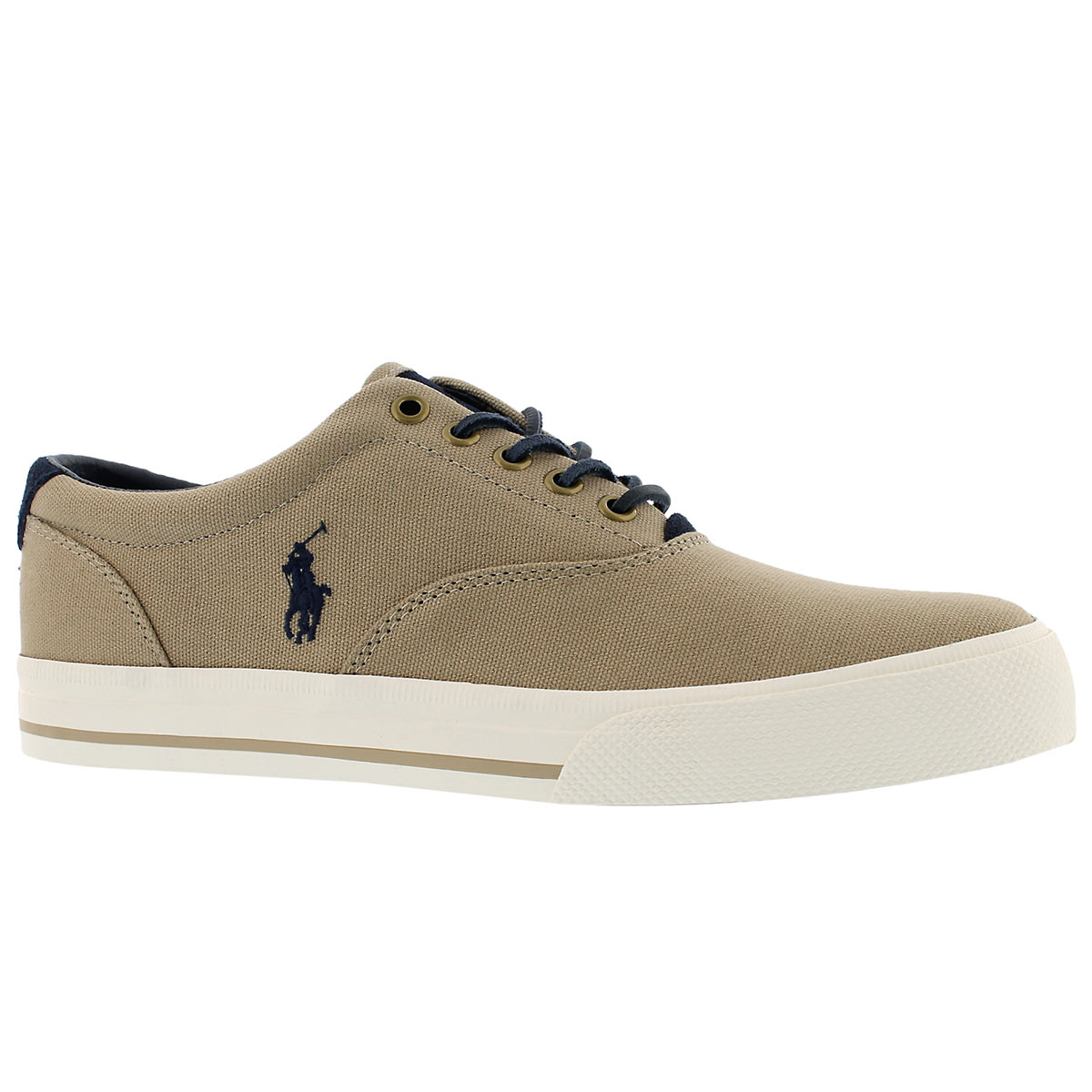 Men's VAUGHN boating khaki canvas sneakers