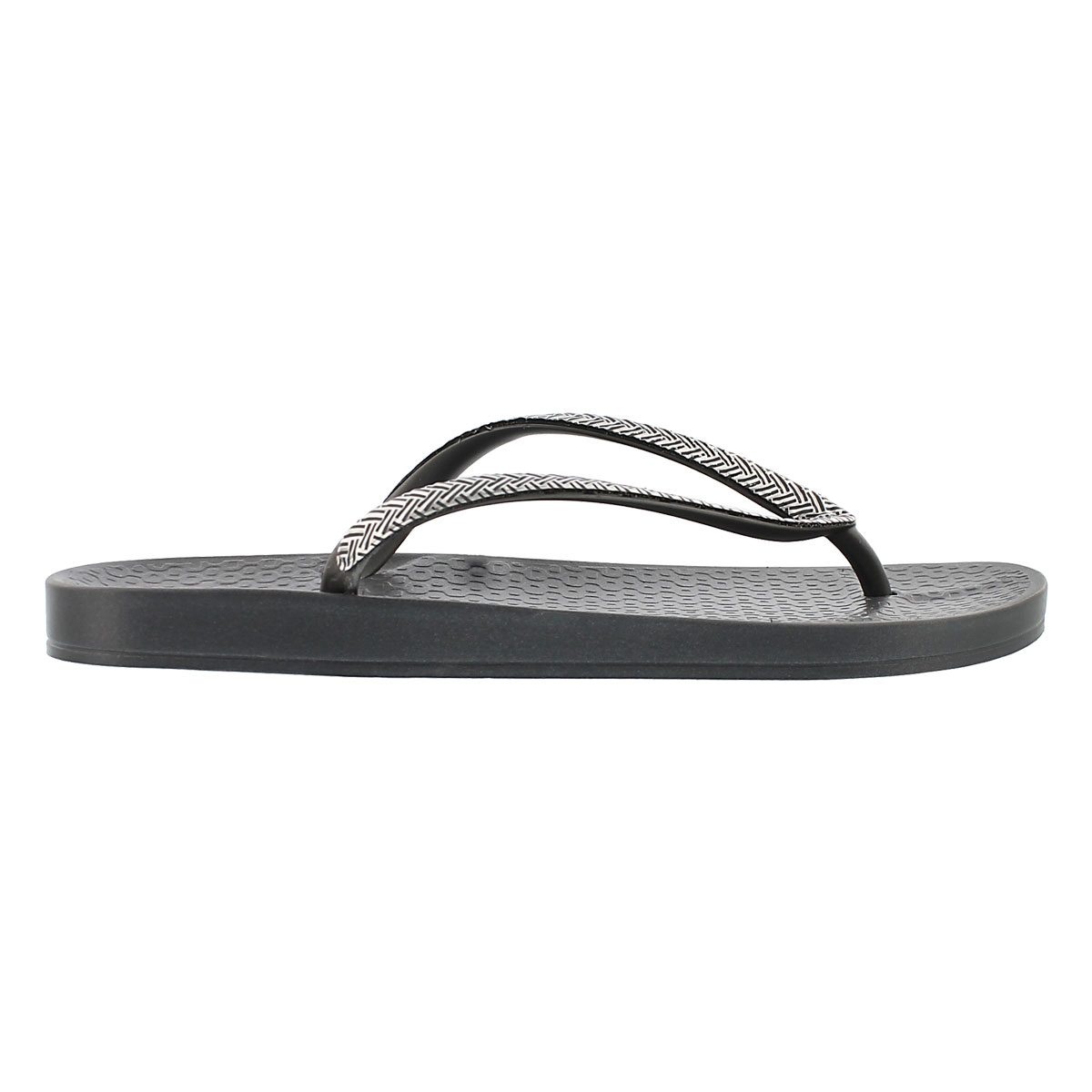 Lds Mesh Fem grey/silver flip flop