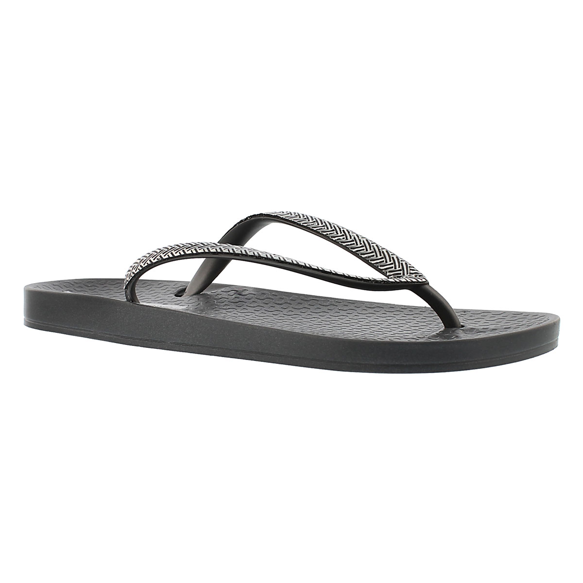 Women's MESH FEM grey/silver flip flops