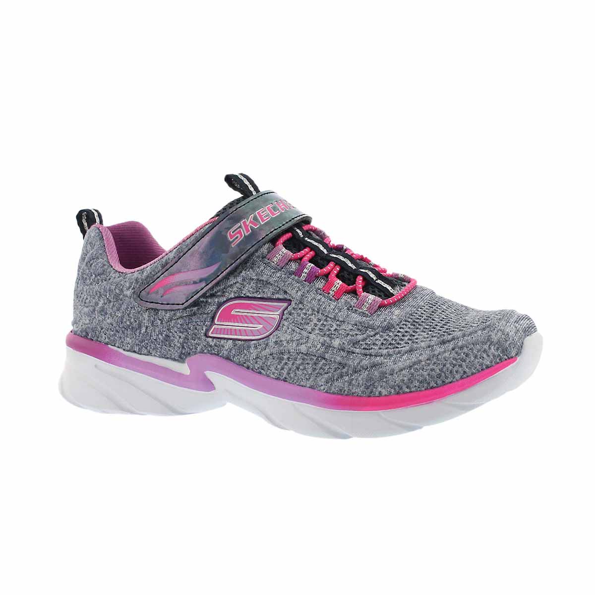 Girls' SWIRLY GIRL navy/pink sneakers