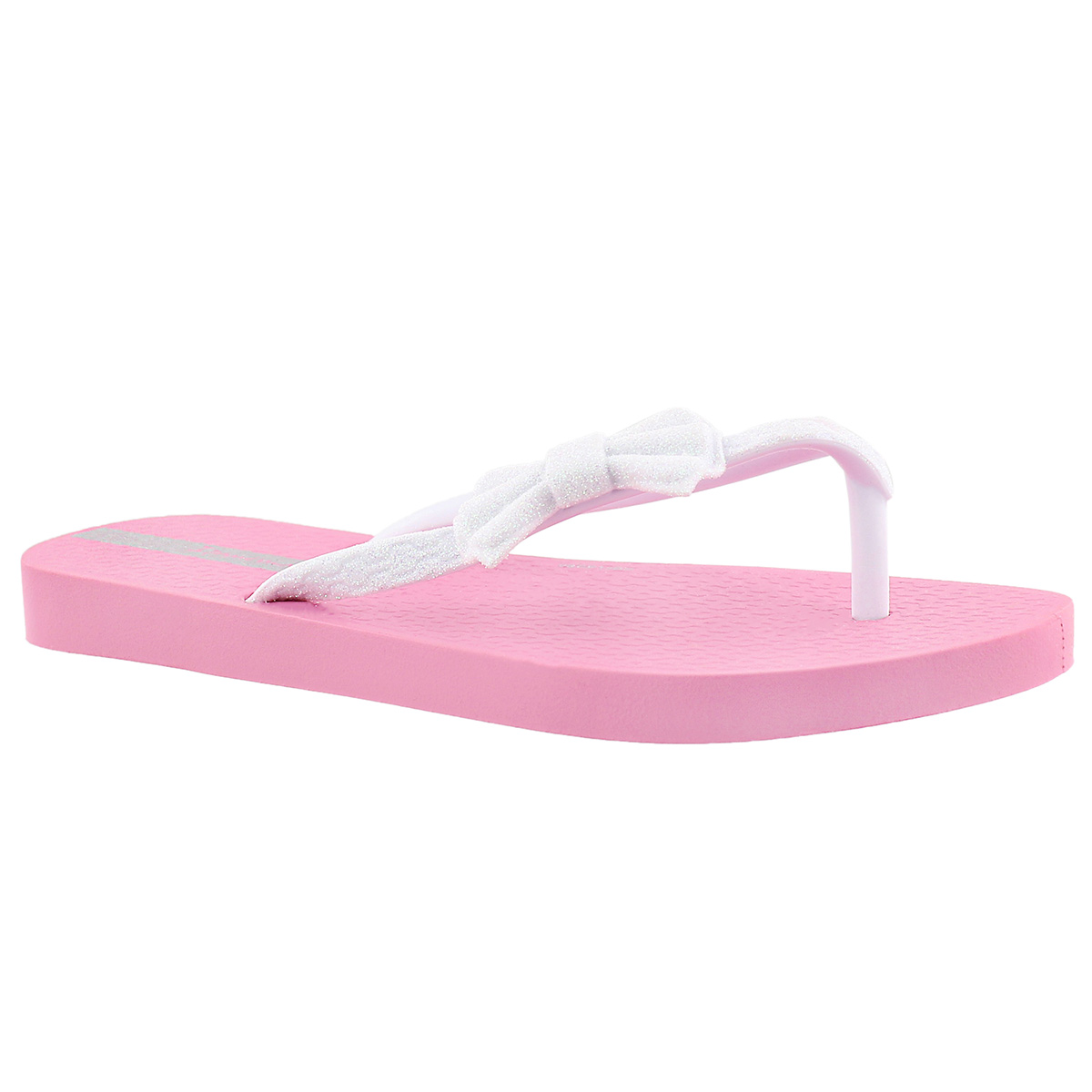 Girls' LOLITA III pink bow detail flip flops