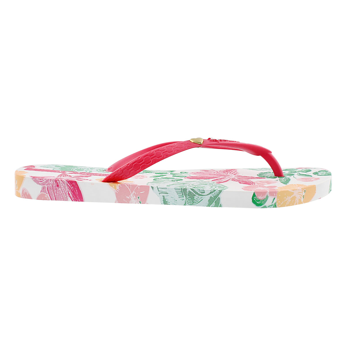 Lds Paraiso wht/pnk printed flip flop