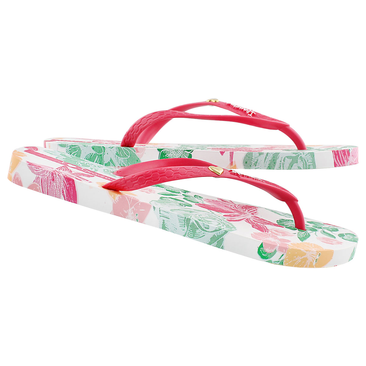 Lds Paraiso wht/pnk printed flip flop