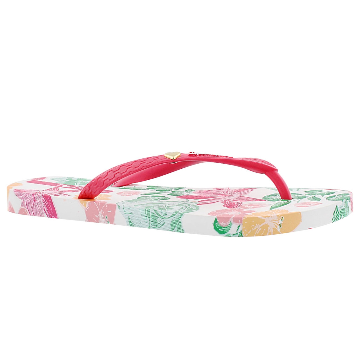 Lds Paraiso wht/pnk printed flip flop