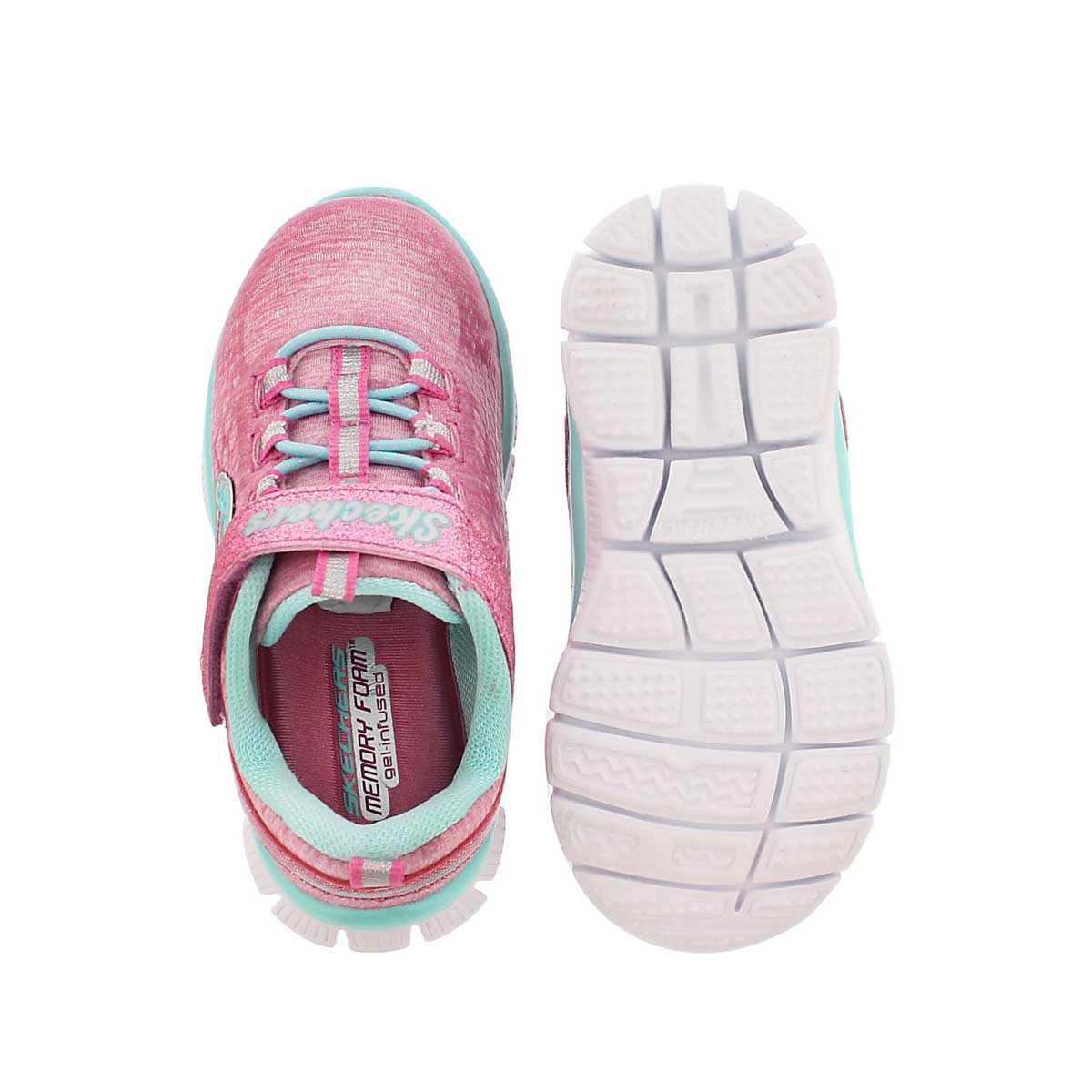 Inf Sparktacular pink/aqua running shoe