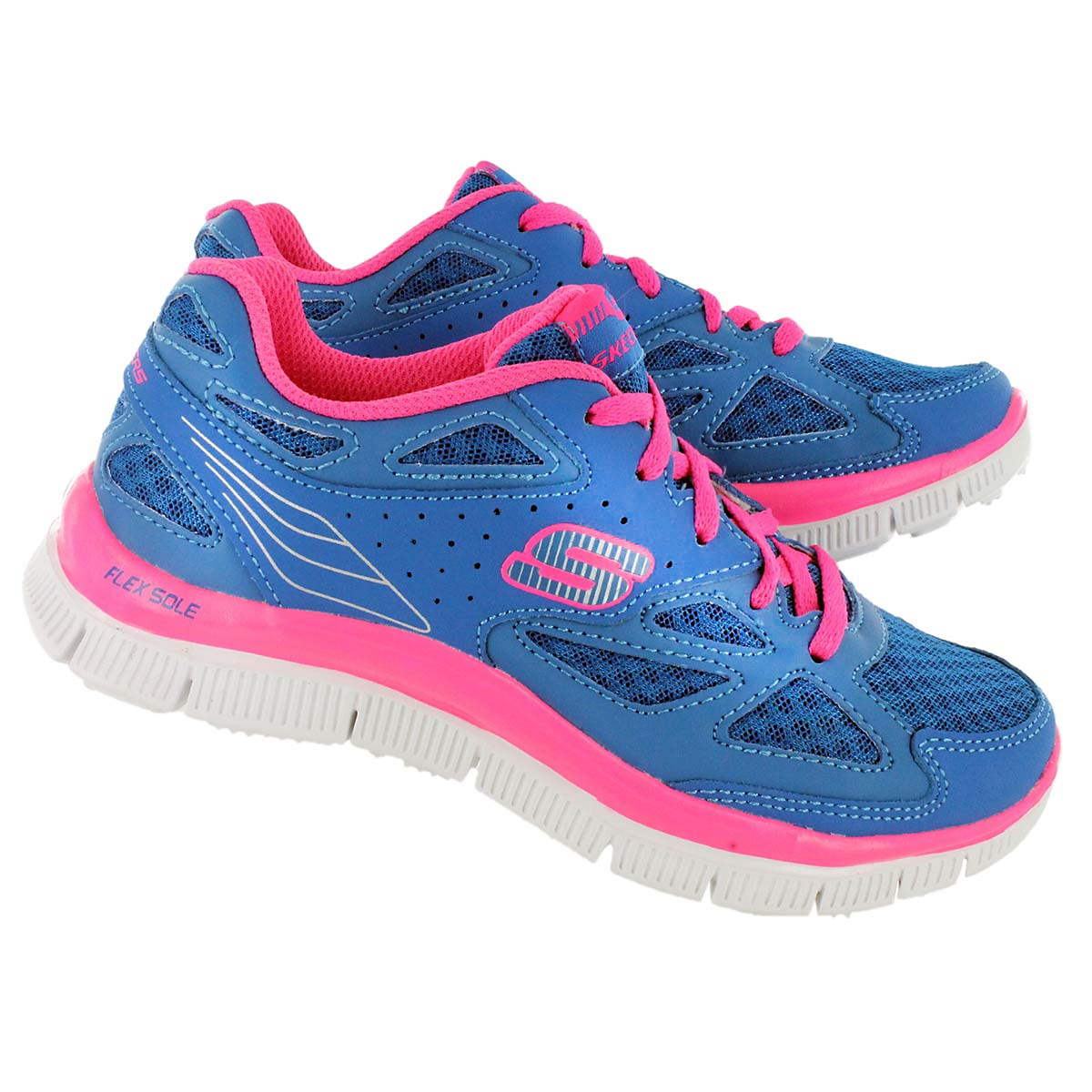 Grls Skech Appeal Align blu/pnk jogger