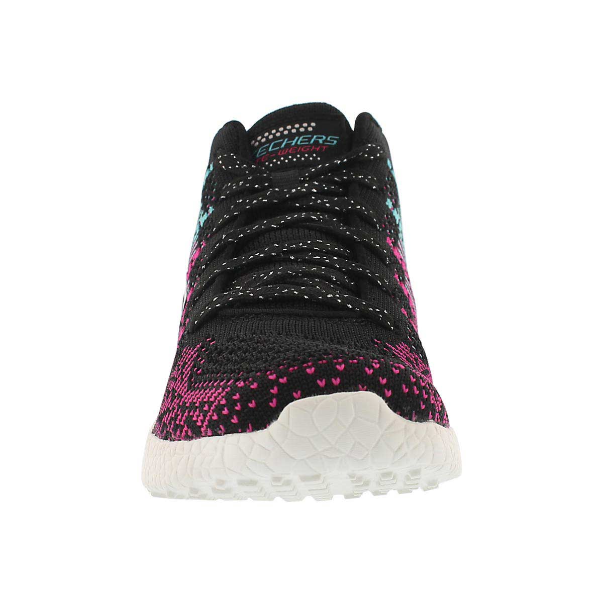 Grls Sweet Symphony blk/mlt hi top sneak
