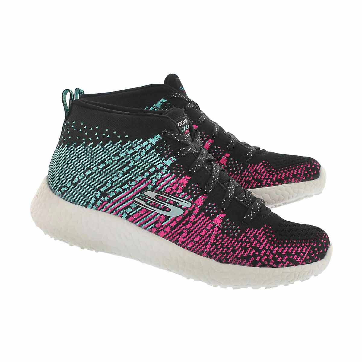 Grls Sweet Symphony blk/mlt hi top sneak