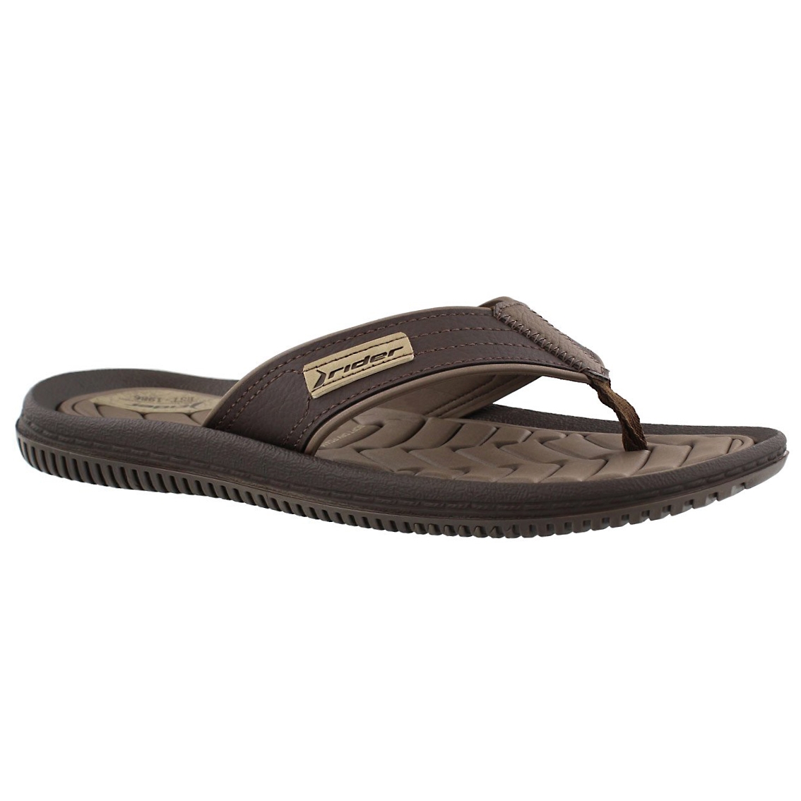 Men's DUNAS XIII brown thong sandals