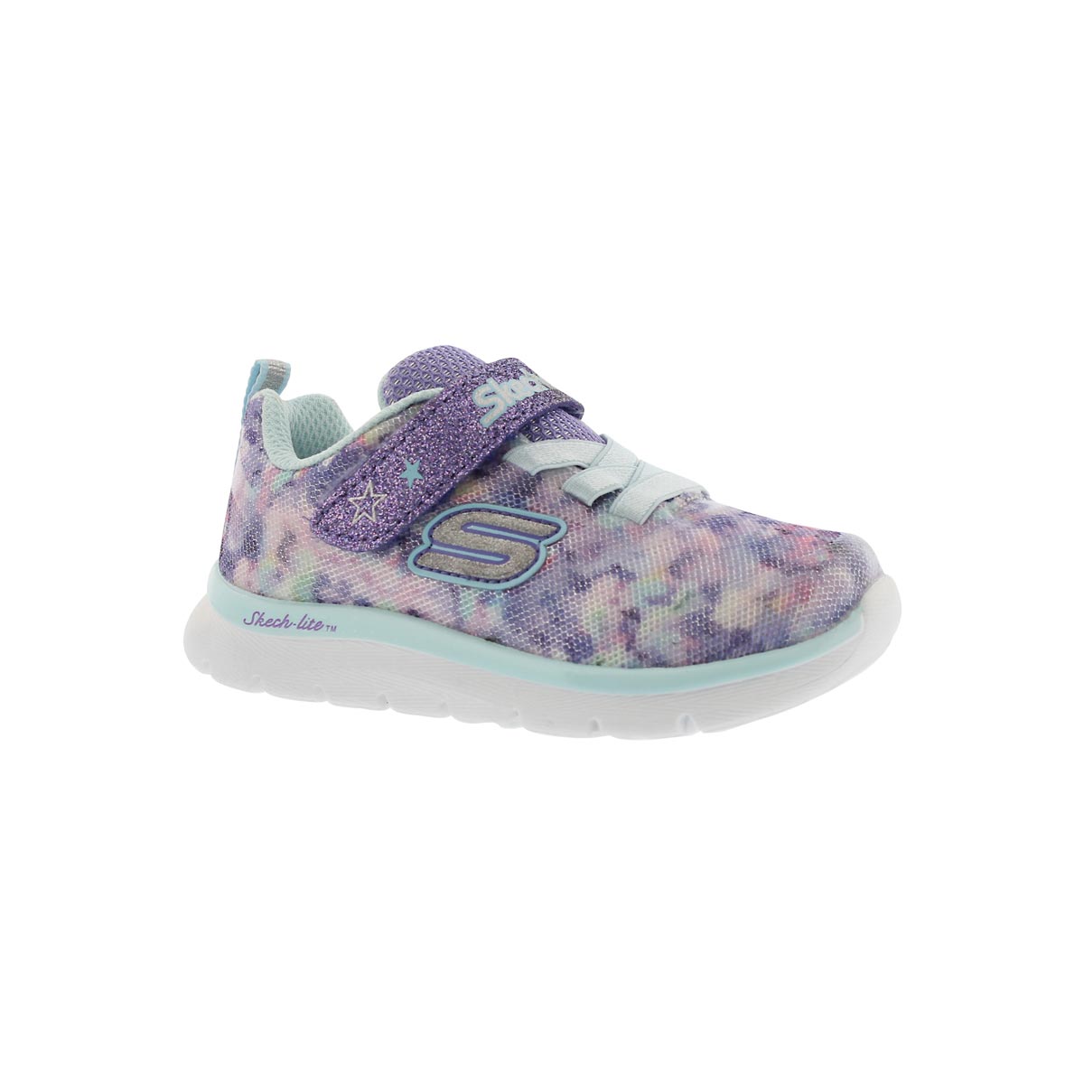 Infants' SKECH-LITE purple floral sneakers