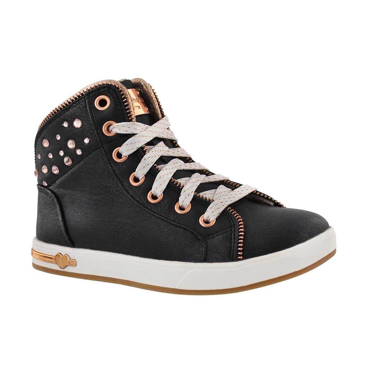 Girls' SHOUTOUTS black high top sneakers