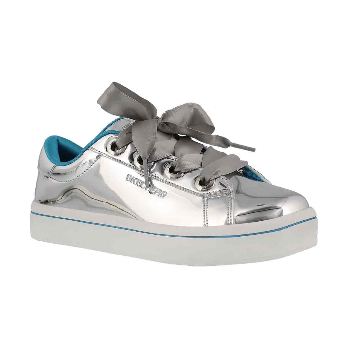 Grls Hi-Lite Liquid Bling silver sneaker