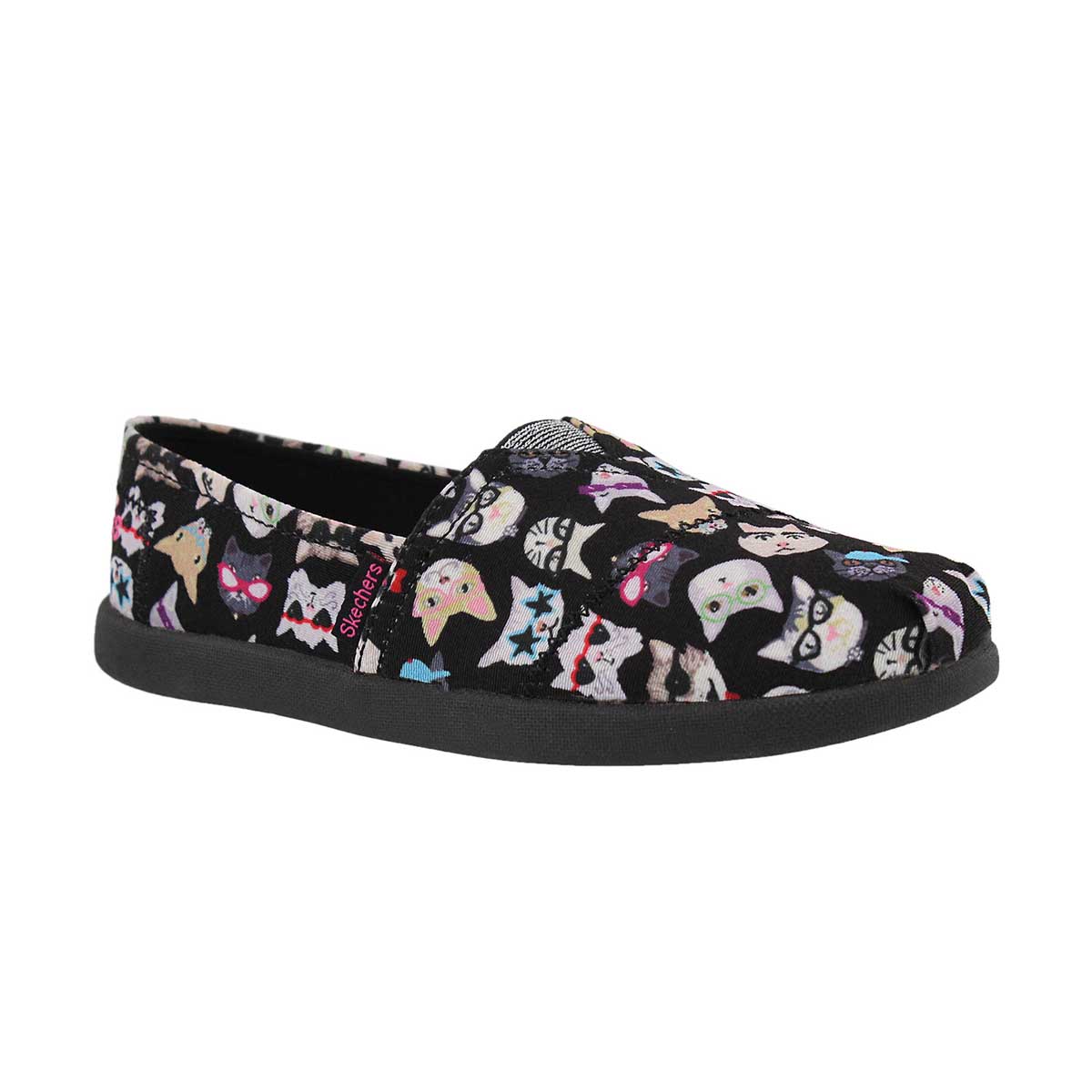 Girls' SOLESTICE black kitten smarts slip on