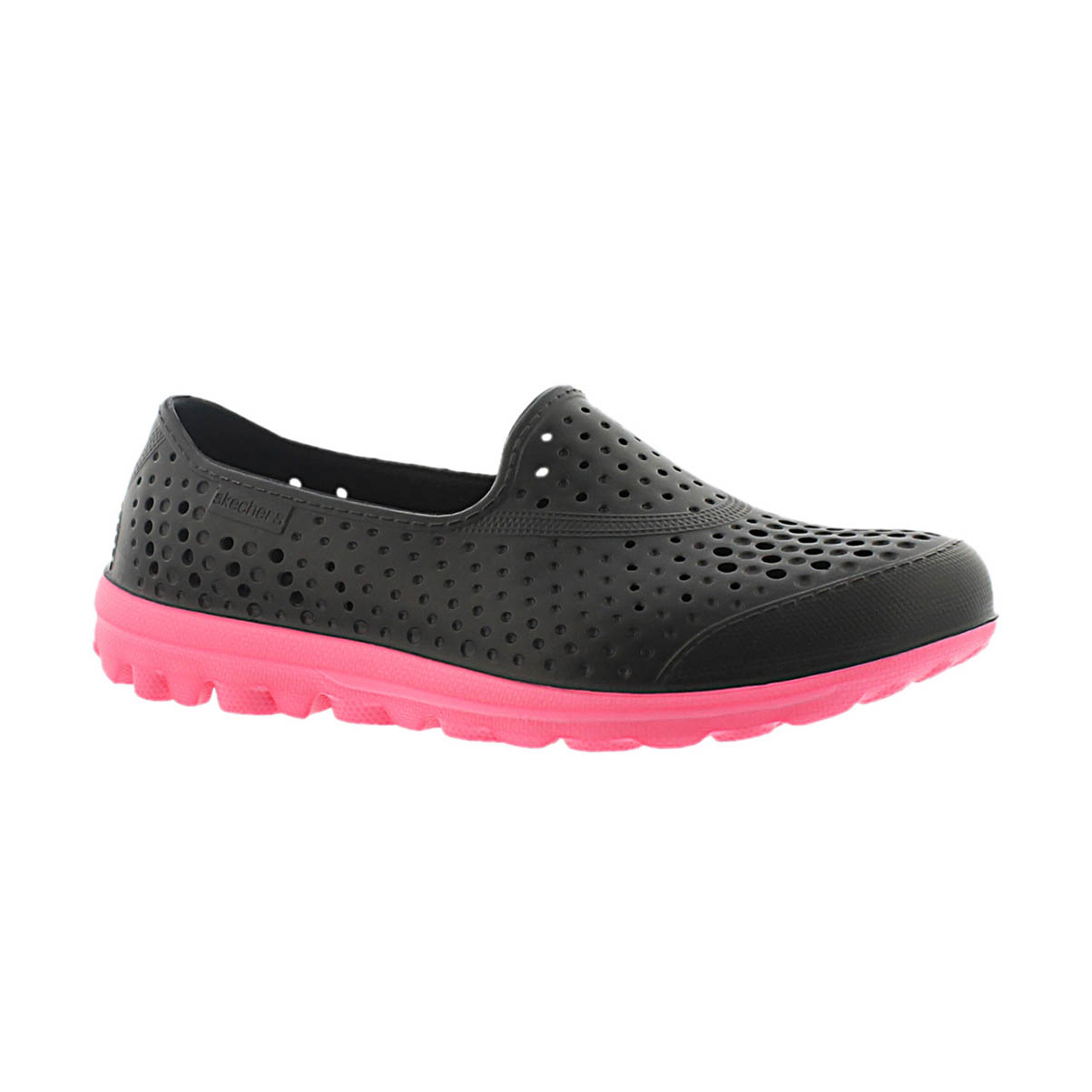 Grls h2 GO Waterlillys blk/pnk slip on