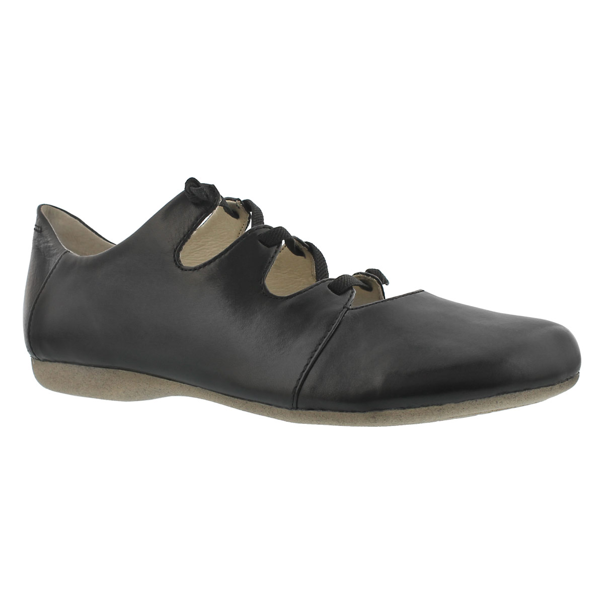 Women's FIONA 04 black criss cross flats