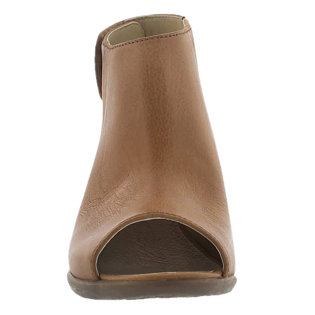 Lds Bonnie 09 brass peep toe heel