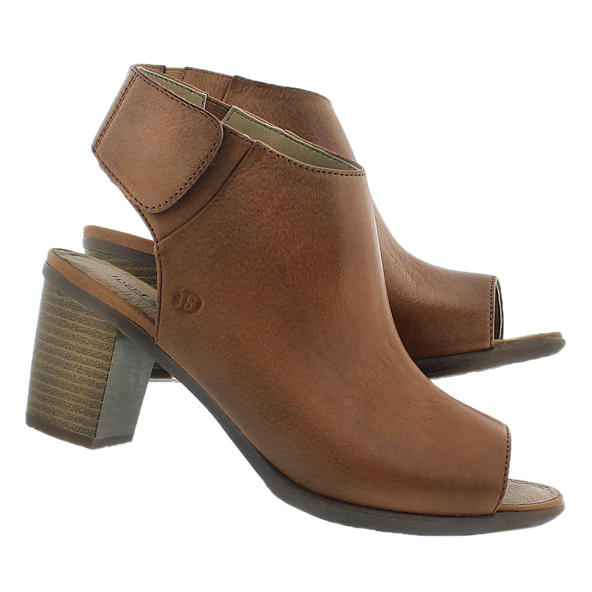 Lds Bonnie 09 brass peep toe heel