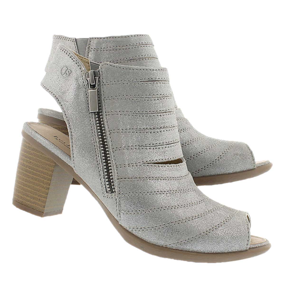 Lds Bonnie 15 silver cut out peep toe