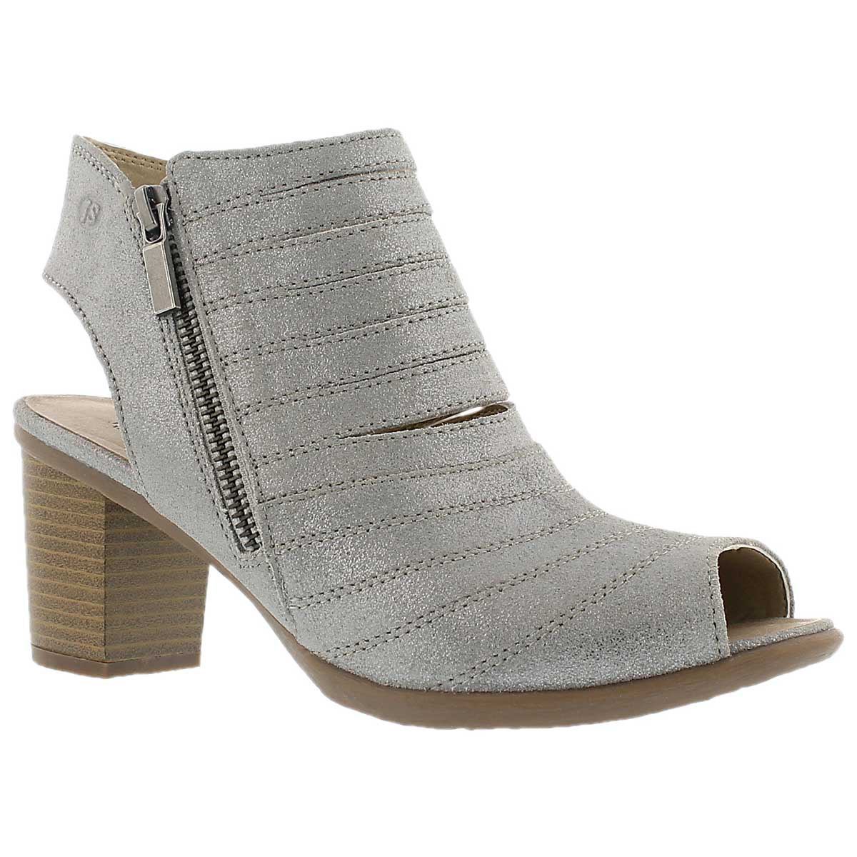 Lds Bonnie 15 silver cut out peep toe