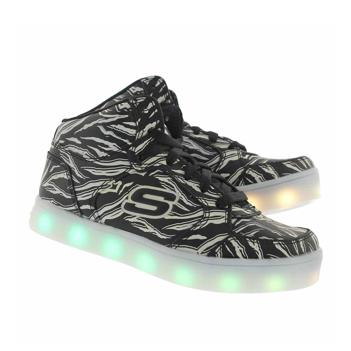 Kds Energy Lights light up bk/wt sneaker