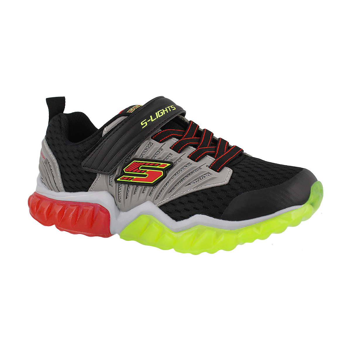 Bys Rapid Flash blk/grn/rd light up snkr
