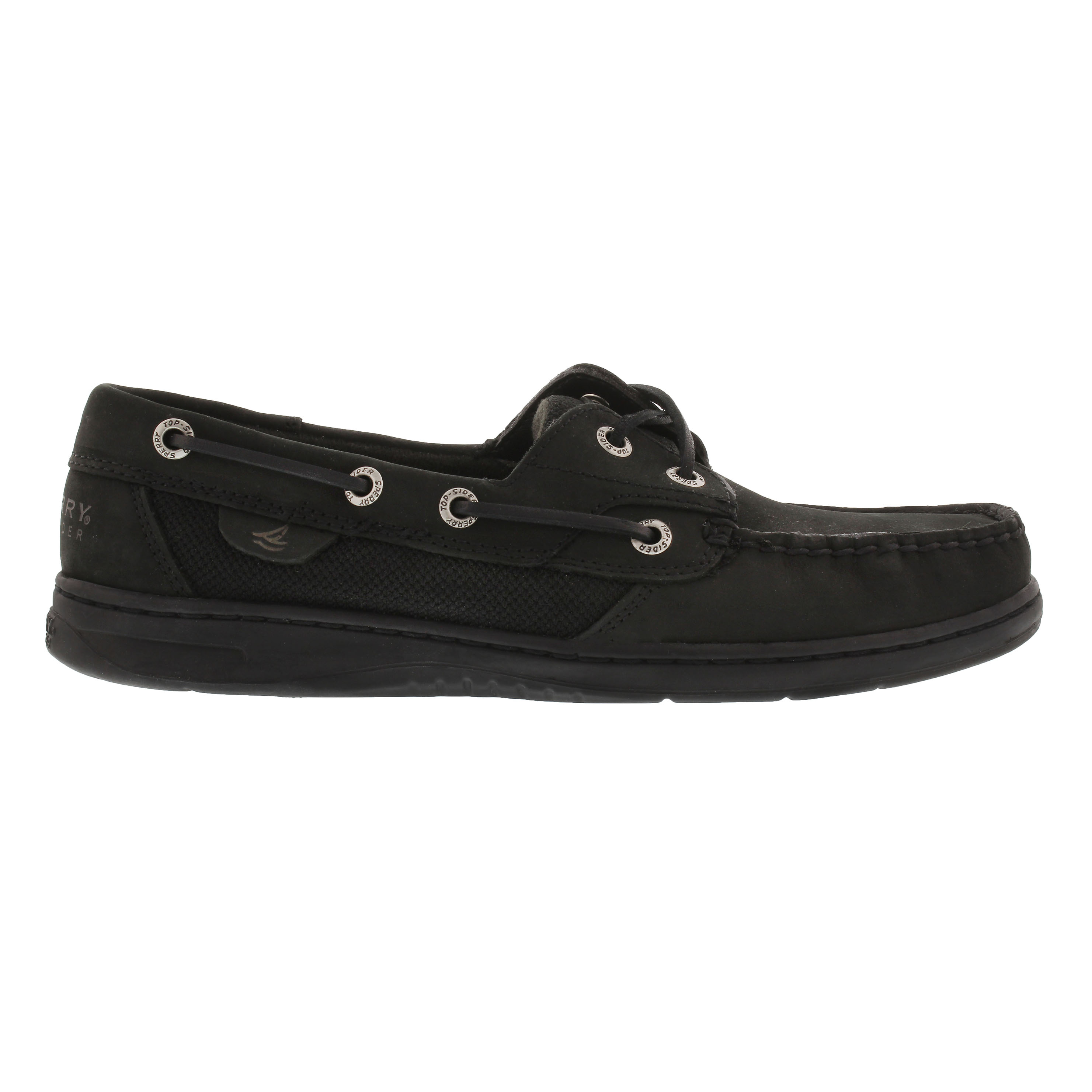 Lds Bluefish 2-eye black boat shoe