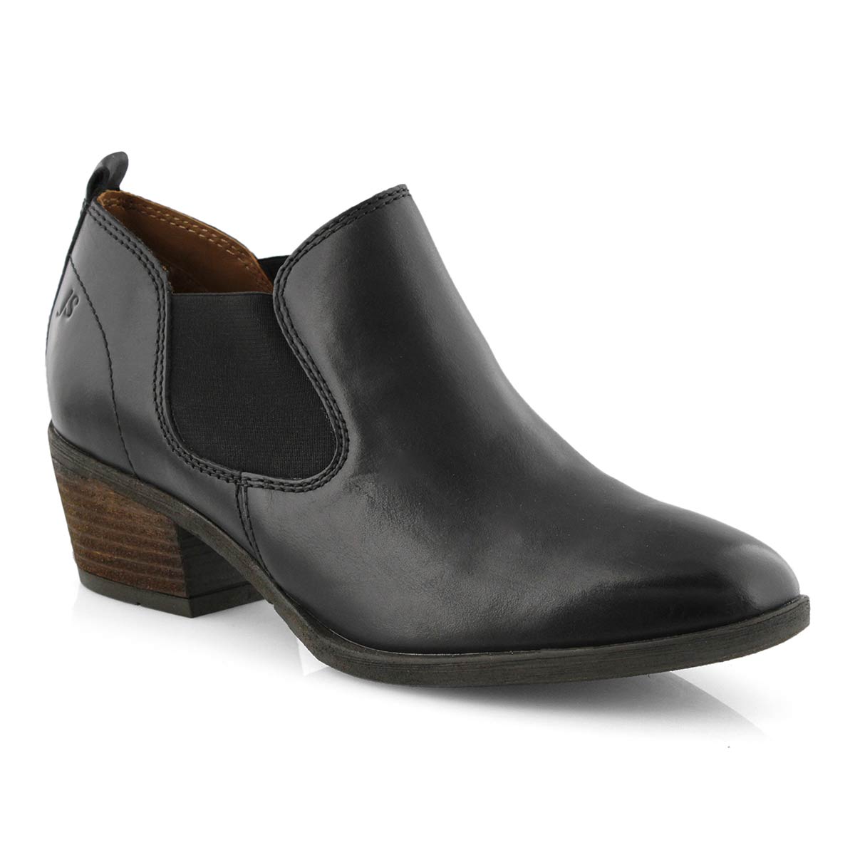 Lds Daphne 17 black slip on casual heel