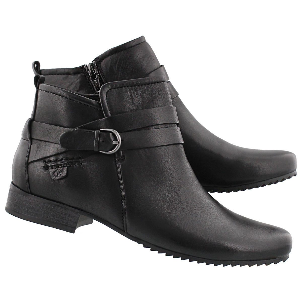 Lds Sabrina 03 blk lthr casual bootie