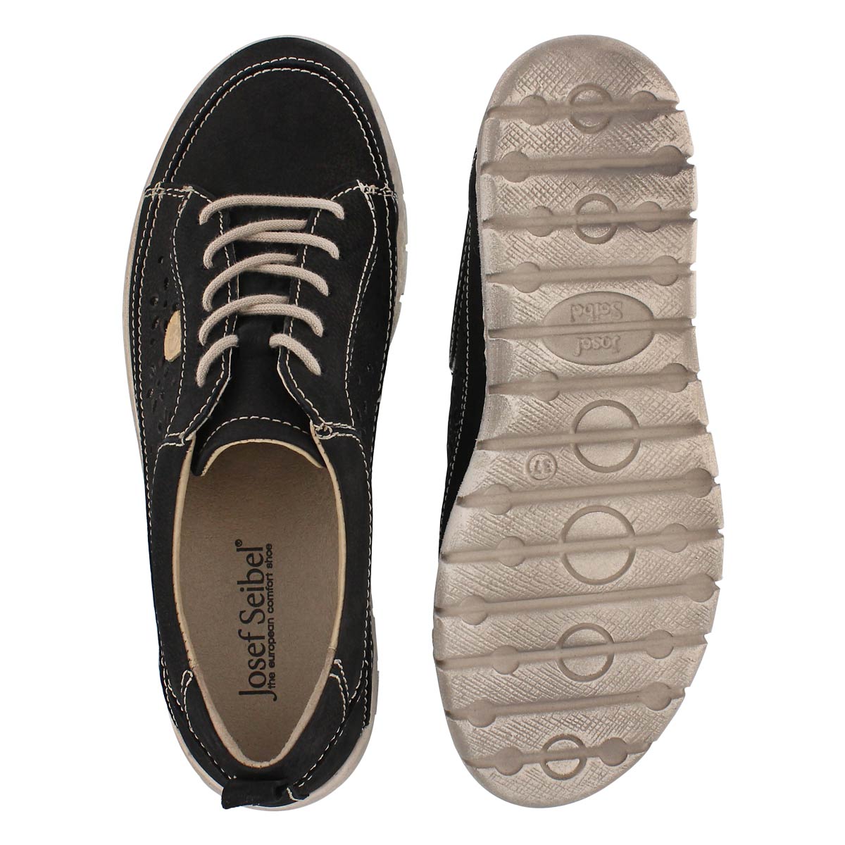 Lds Steffi 23 black lace up shoe
