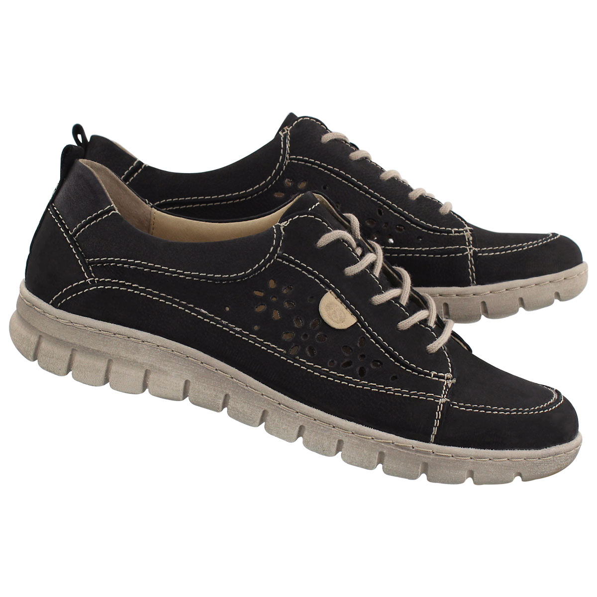 Lds Steffi 23 black lace up shoe