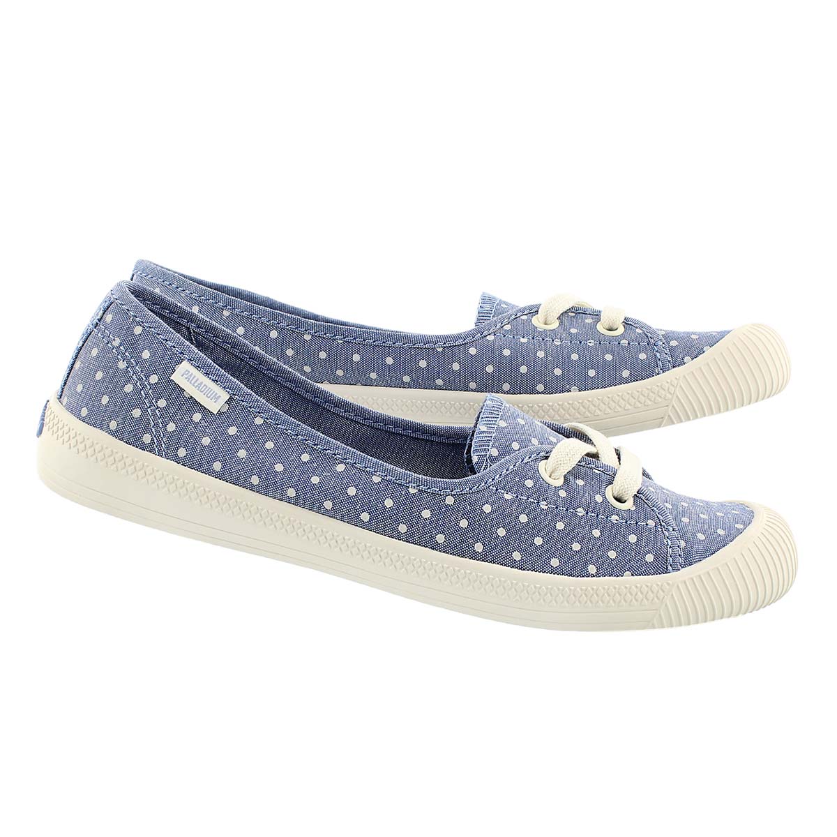Lds Flex Ballet blue/wht dots sneaker