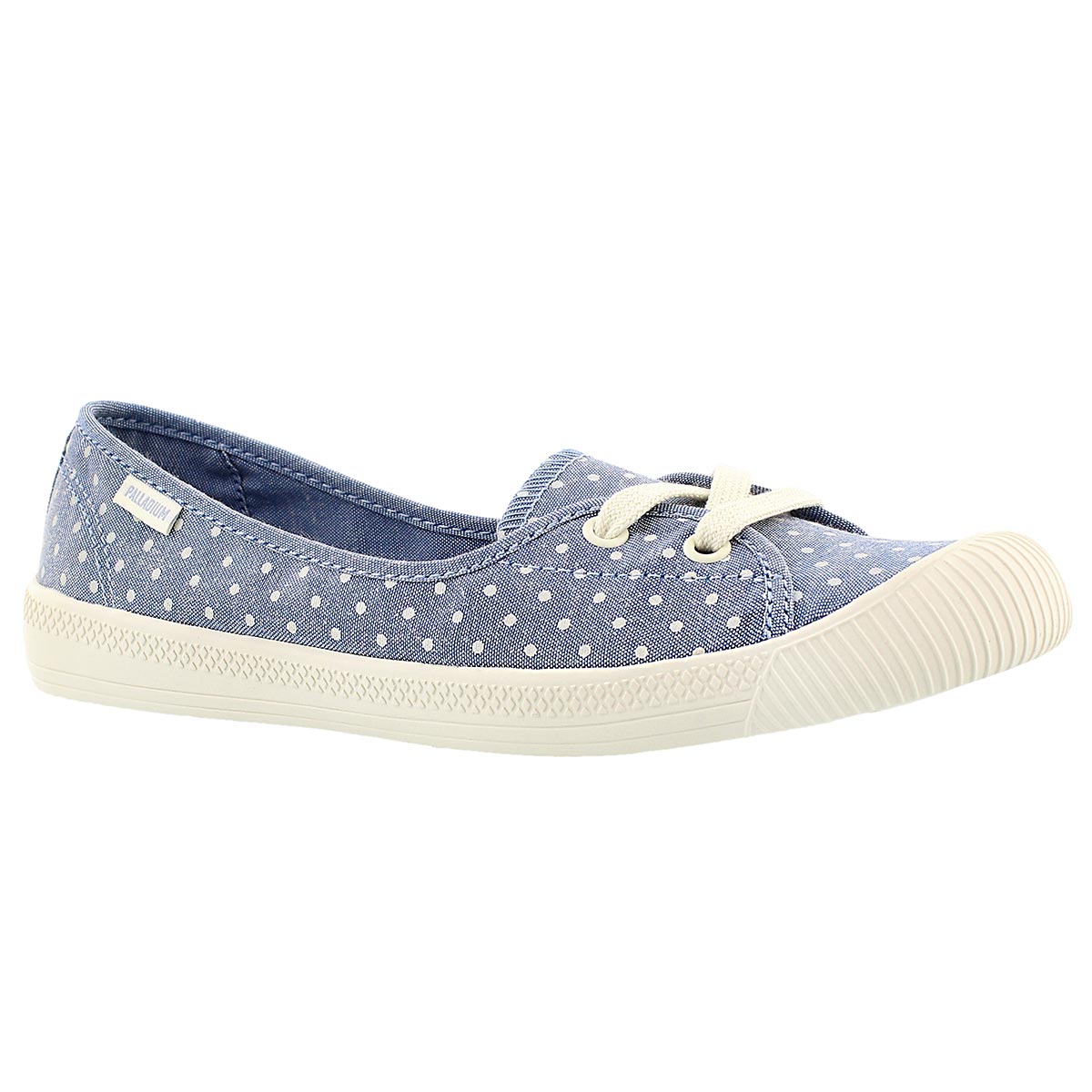 Lds Flex Ballet blue/wht dots sneaker