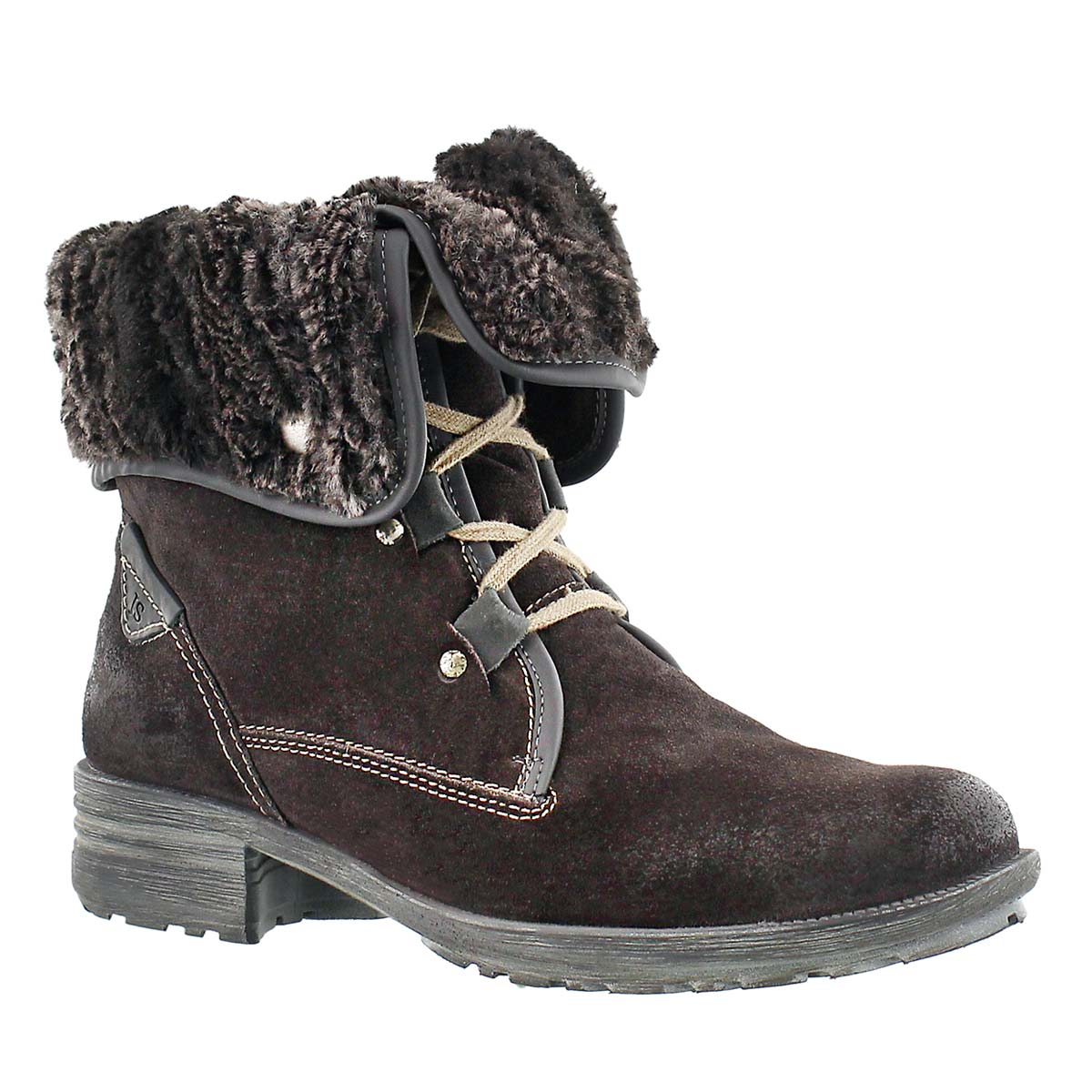 Women's SANDRA 04 titan brown lace-up boots