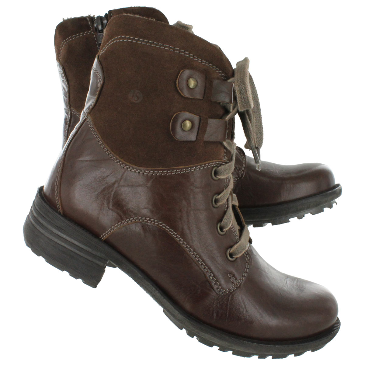 Lds Sandra 14 brsl lthr laceup ankleboot