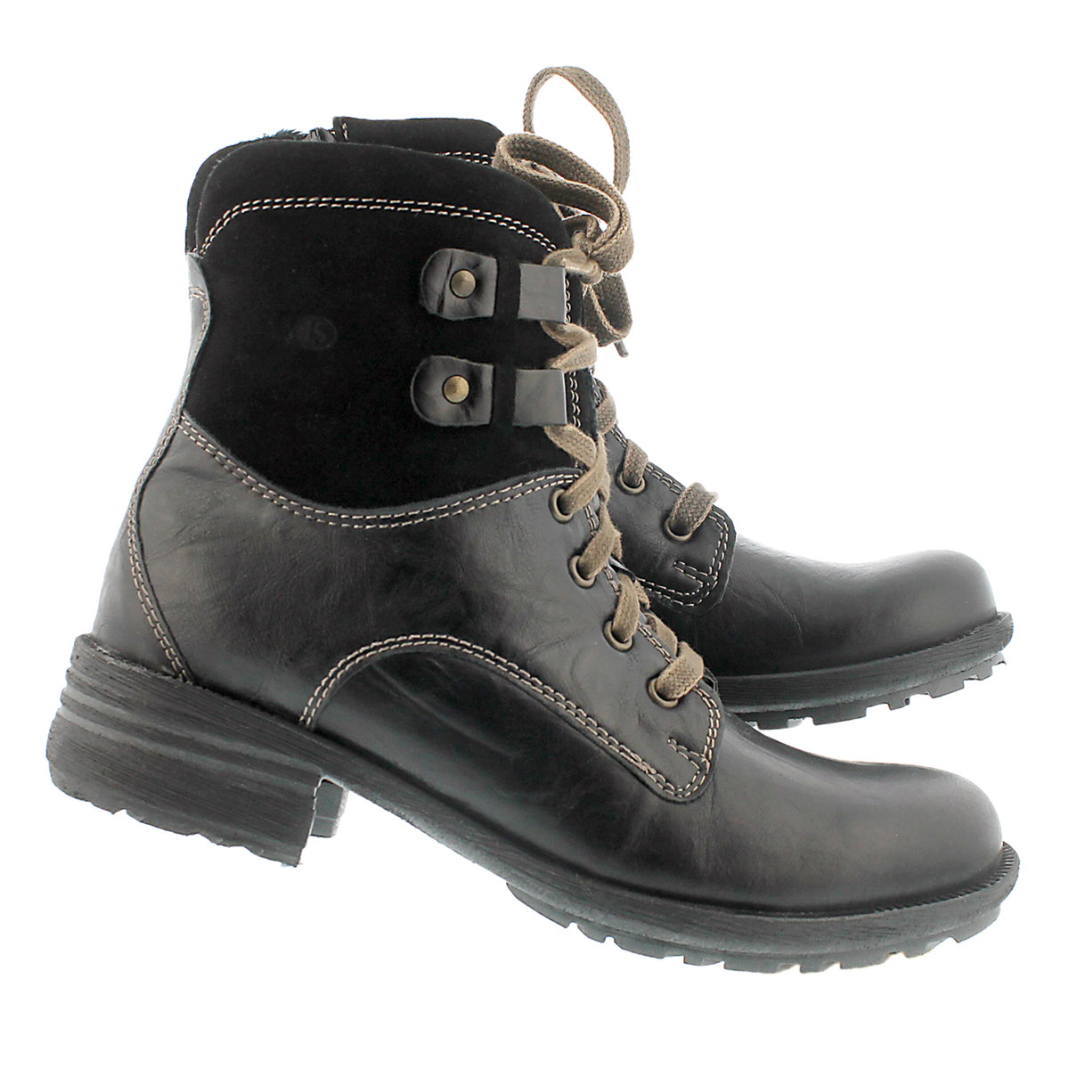 Bottines Sandra 14, cuir noir, femmes